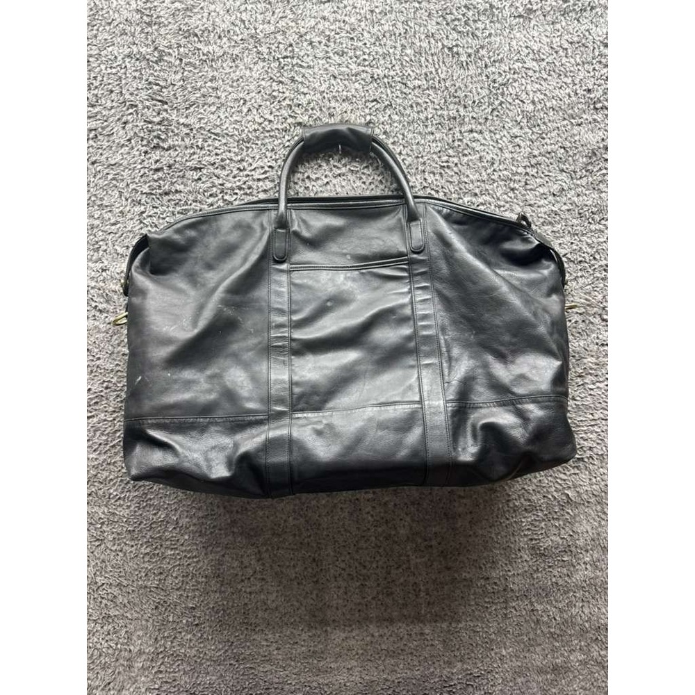 Coach Glovetan Leather Weekender Travel Duffle Bag Black 128-0038 23.5" x 18"‎
